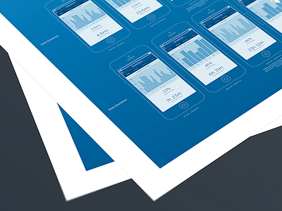 GetActive Wireframes blue blueprint ios ios 7 iphone ux white wireframes