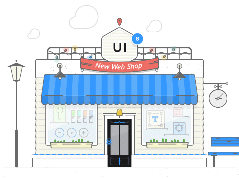 UI8 v2 animation gif shop store ui ui8 ux