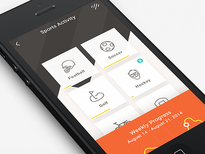 Sports Activity fitness flat game icons ios orange simple sports ui ux