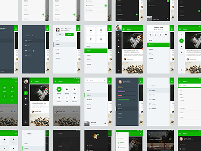 Material UI Kit: Navs android components design material psd sketch uikit