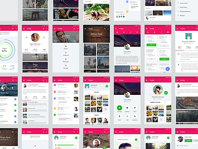 Material UI Kit: Profiles