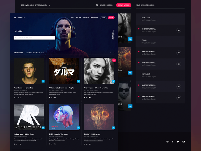 AffinityFM Redesign by UI8 on Dribbble