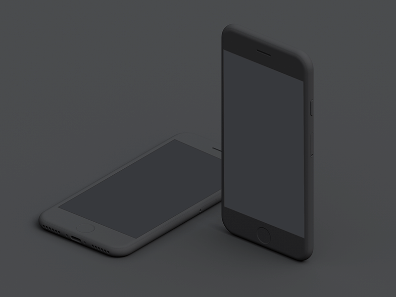 Simple Mockups / Dark 3d apple clean dark free freebie iphone minimal phones psd templates