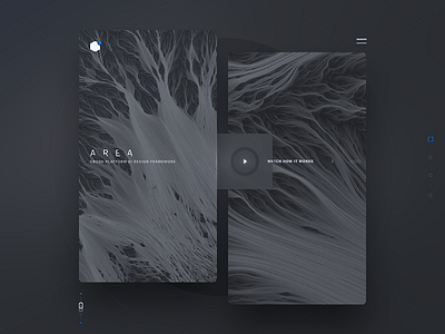 Area dark framework microsite mobile ui ui design ui8 ux web website