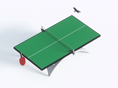 Pong 3d after effects animation design gif isometric motion pong sports table tennis