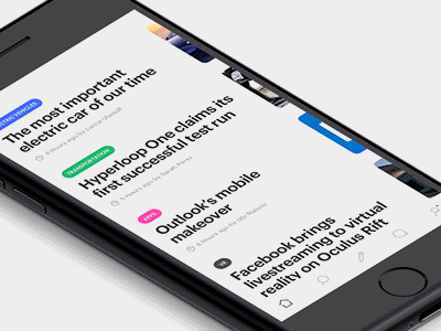 News Feed animation feed gif interactions ios news ui ux