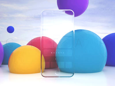Clear Hero 3d apple colorful glass header hero ice iphone landscape ui