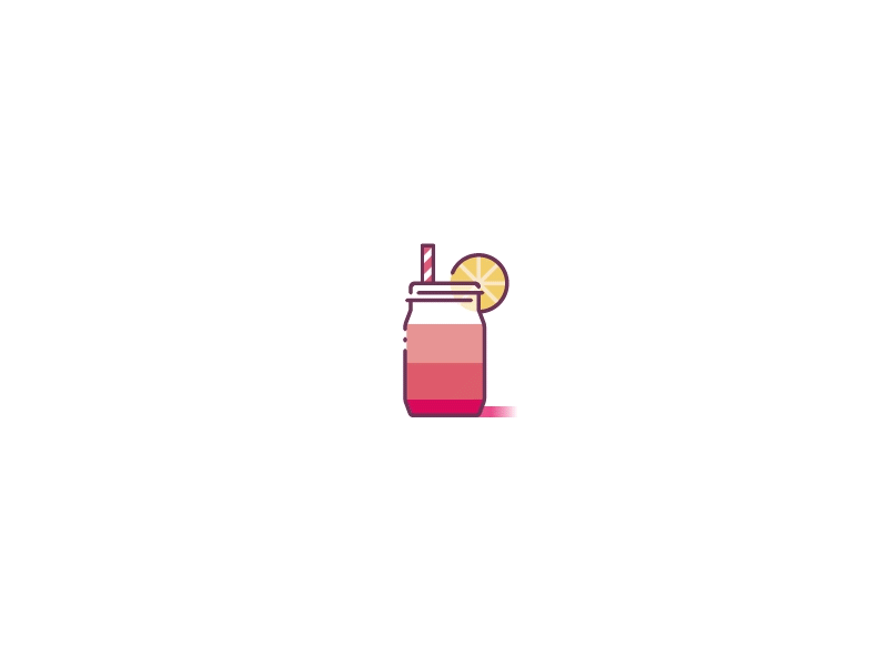 The Juice animation drink food gif icon illustration juice lemonade motion pink