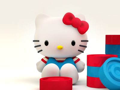 3d Icon Design - Hello Kitty 3d android art direction best cat cute design designers graphic icon icon designers icons ipad iphone kitten kitty mobile
