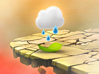 One Sad Lonely Cloud Illustration 3d android app apps artists best book childrens cloud concept design designers developers graphic graphic design illustration illustrators ios ipad iphone leaf mobile rain story