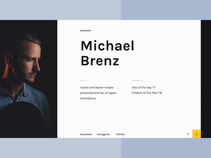 Team Profiles II animation gif interaction design ui ui kit ui8 ux