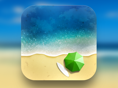 App Icon Design - Sandy Beach