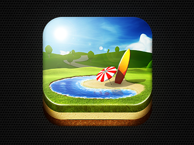App Icon Design - Best Weather icon icons graphics graphic design illustration sunny beach umbrella apps ipad artists best mobile iphone ios android app graphic 3d design designers developers illustrators sand surfing app icon designers app designers