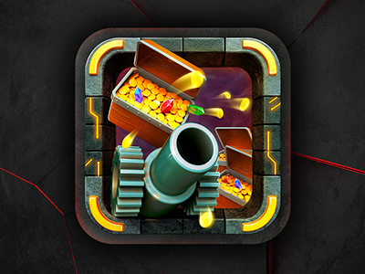 App Icon Design - Treasure Cannon Game