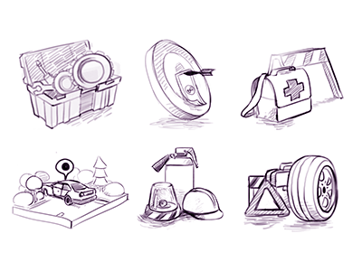 3D Icon Sketches