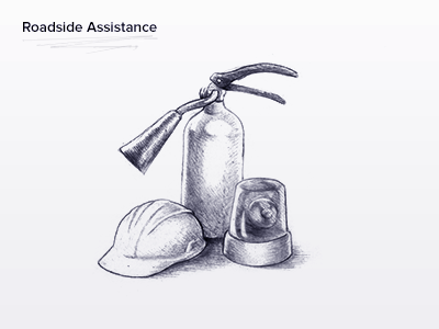 Roadside Assistance Icon - Sketch