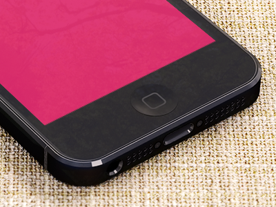 iPhone 5 / Black / Psd 3d 5 canvas free freebie iphone iphone5 preview template wip