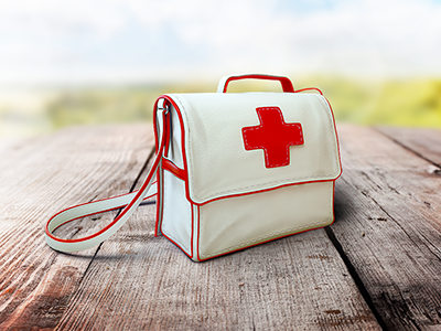 Icon Design - Medical Assistance assistance bag cross design designers graphic design icon icons illustration leather medical purse realistic red