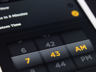 Date Picker (Final) button buttons date graphic design ios ipad iphone metal mobile picker social souless ui yellow