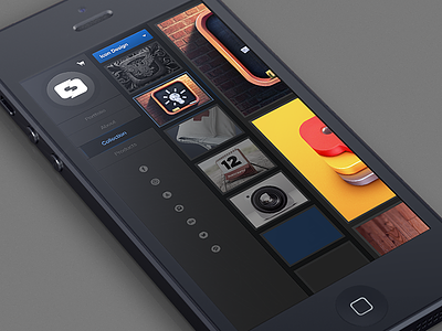 Mobile Portfolio button buttons graphic design ipad iphone mobile ui