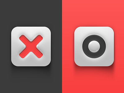 XO button buttons graphic design ipad iphone mobile ui