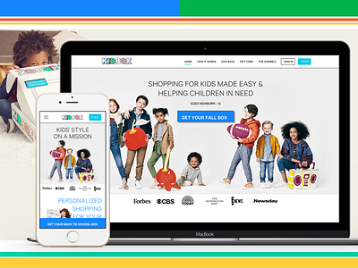 KIDBOX Website and APP Design app brand design fashion kidbox kids ui ux