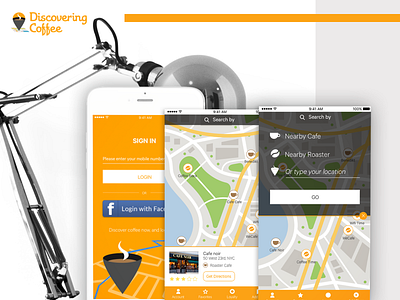 Discovering Coffee app branding coffee discovering maps roaster ui ux website