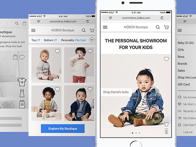 Ecommerce UX/UI app appdesign ecommerce kidsfashion ui ux