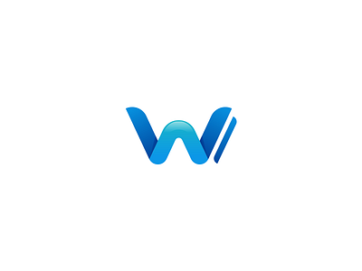 Code Web Logo Redesign / Branding blue code cyan logo modern programing slash w web