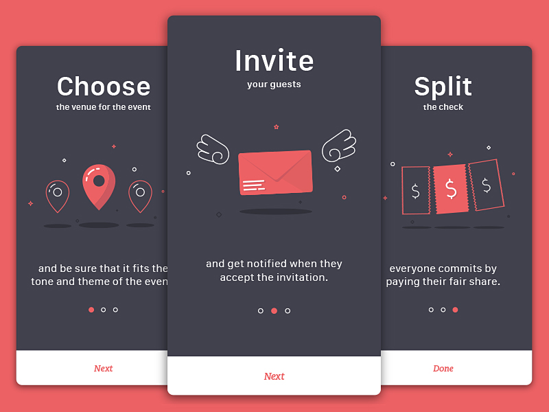 Onboarding for event app  by Max Prodaniuk Dribbble 