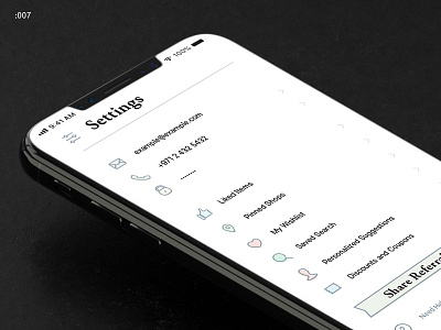 Settings – Daily UI #007