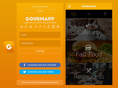 Gourmapp android app bar cafe cafetaria café cooking food restaurant restaurants ui ux