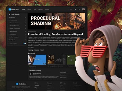 Blender Cloud - Training blender ui web design