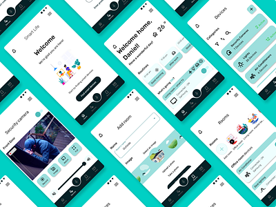 UX design | Smart Home - Mobile App app design devices home mobile mobile app remote rooms smart smart devices smart home smart house ux ux design