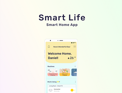 Smart Home App UX/UI Design branding design devices home mobile mobile app remote ui ux