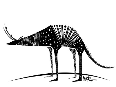 Creature From Somewhere animal brooklyn cartoon creature deer design digital illustration ink monster pattern sharpie