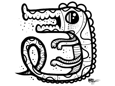 Reptile alligator animal crocodile design digital icon illustration ink monster reptile symbol