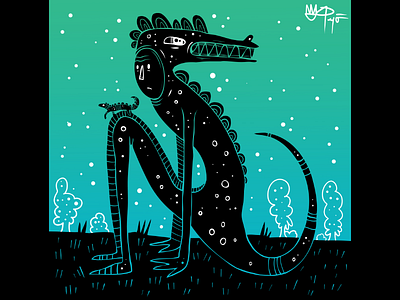 Friends black blue cartoon design dinosaur friends green illustration lizard