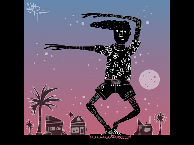 East Coast Chill california cartoon dance design illustration person
