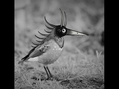 New Species and animal bird black illustration lowbrow monster photo photography white