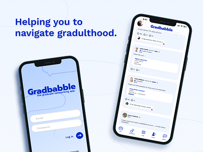 Graduate Networking App app branding design graphic design mobile ui ux