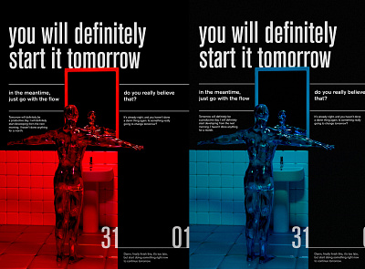 Poster design about procrastination 3d design graphic design typography