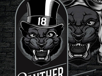 Panther Piss animal art artwork aviator beast branding gin graphic design illustration label lettering lion logo mascot monocle panther panther piss typography vector whiskey
