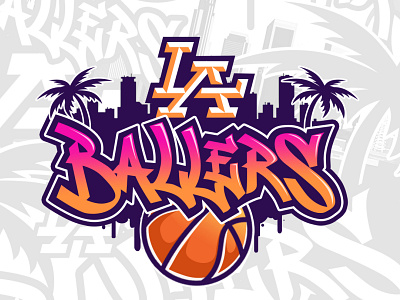 LA Ballers art artwork basketball beast branding calisthenics design design graphic drawing fitness graffiti graphic design hand lettering illustration lettering logo los angeles sport typography vector