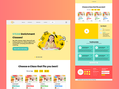 Educational Landing Page Design branding design education graphic design illustration landingpage logo ui ux website