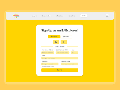 DailyUI #1 - Sign Up