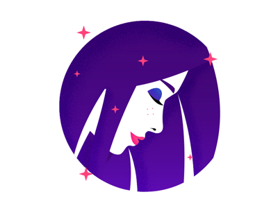 Blog icon character flat girl graphic icons illustrations stars vertor woman