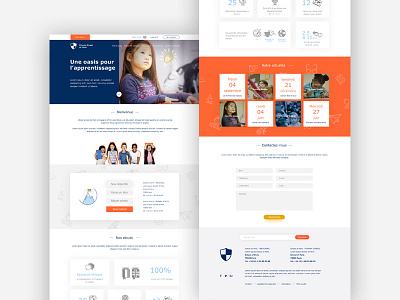 Landing page for a private school in Paris design landing page redesign school services web webdesign website