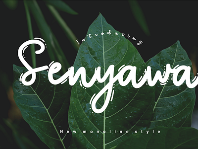 SENYAWA MONOLINE STYLE FONT