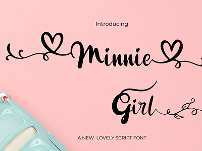 Minnie lovely font font graphic design logo script